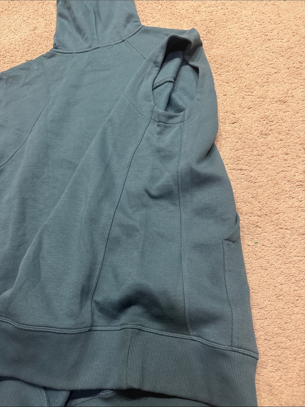Calvin Klein Men's Sleeveless Hooded Pullover in Teal Blue - Picture 5 of 5